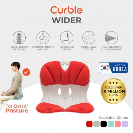 Curble Chair WIDER / Sandaran Kursi Penyangga Punggung - Red